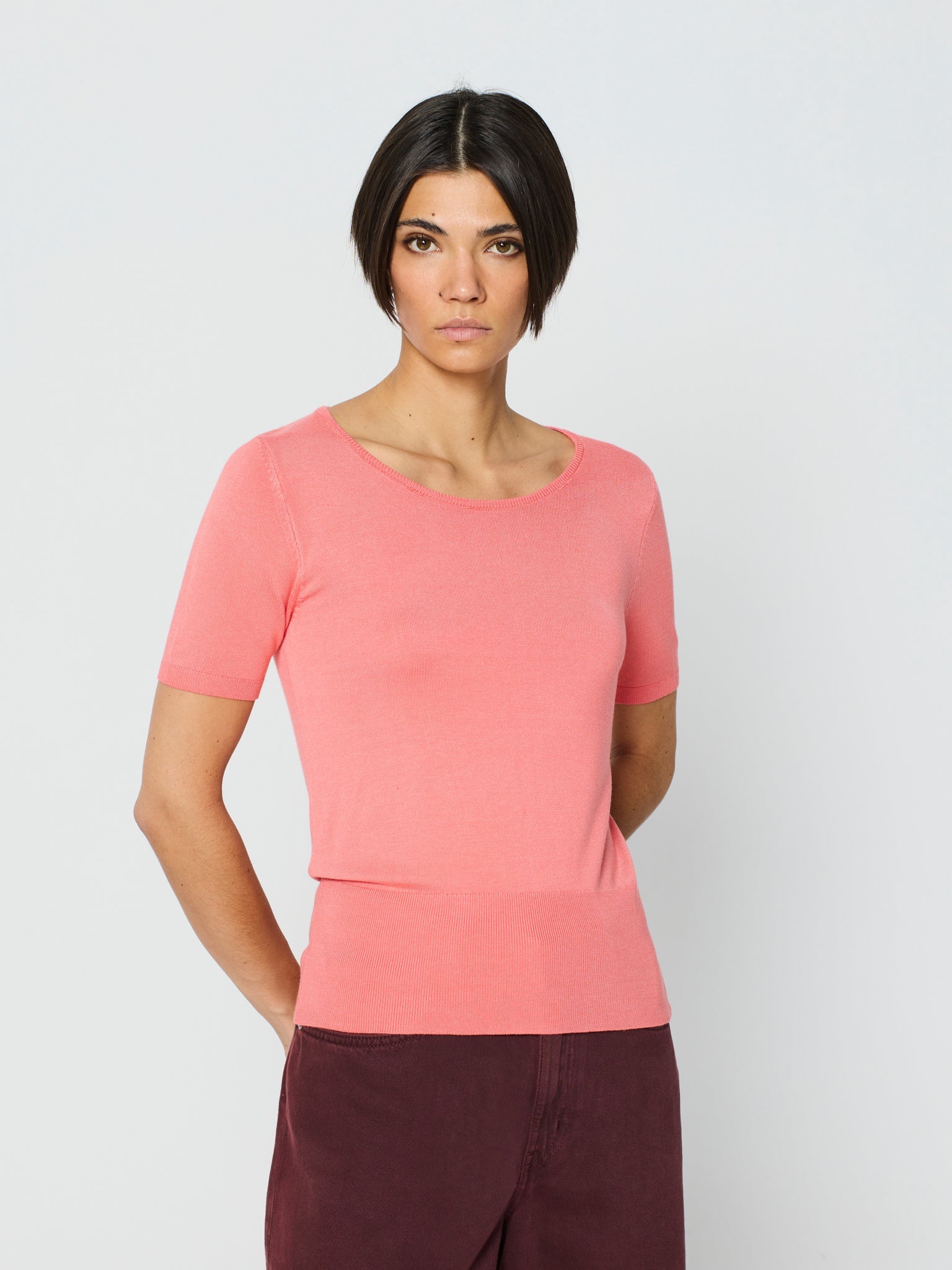Twinset amb canalé ample als baixos