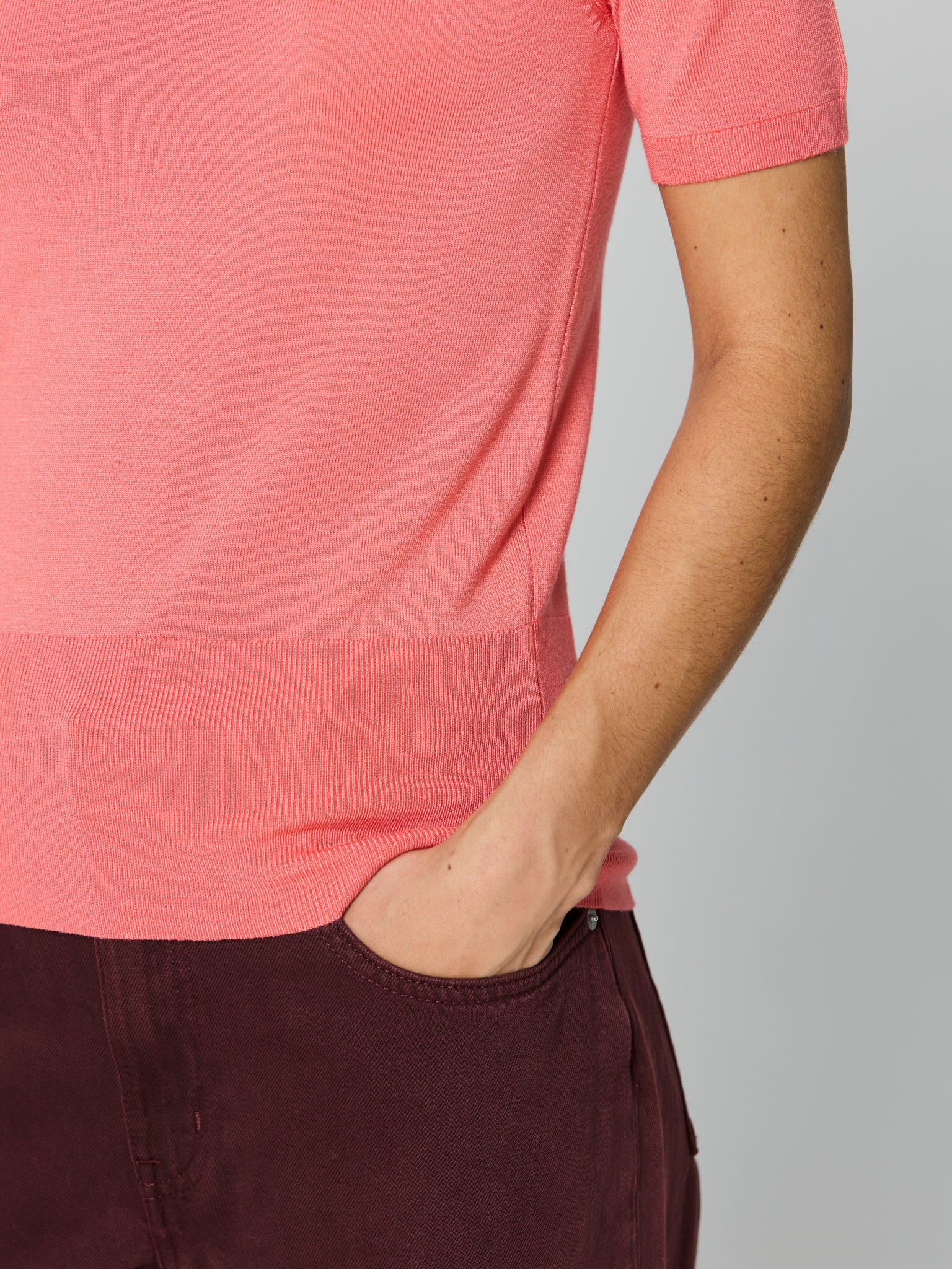 Twinset amb canalé ample als baixos