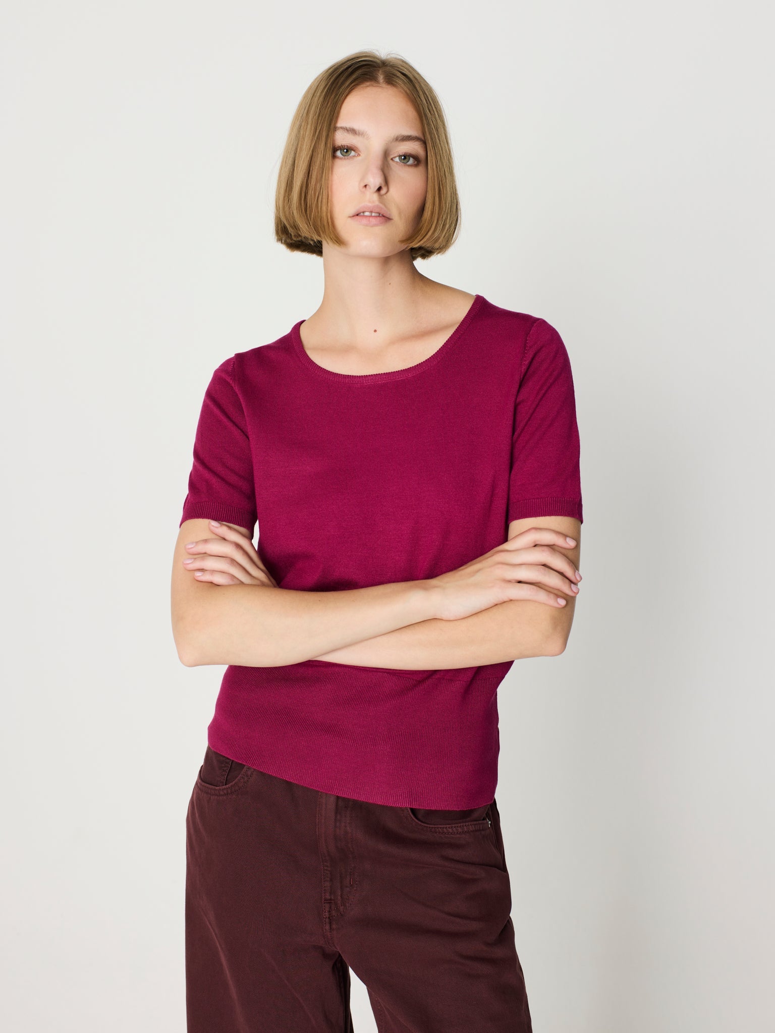 Twinset amb canalé ample als baixos