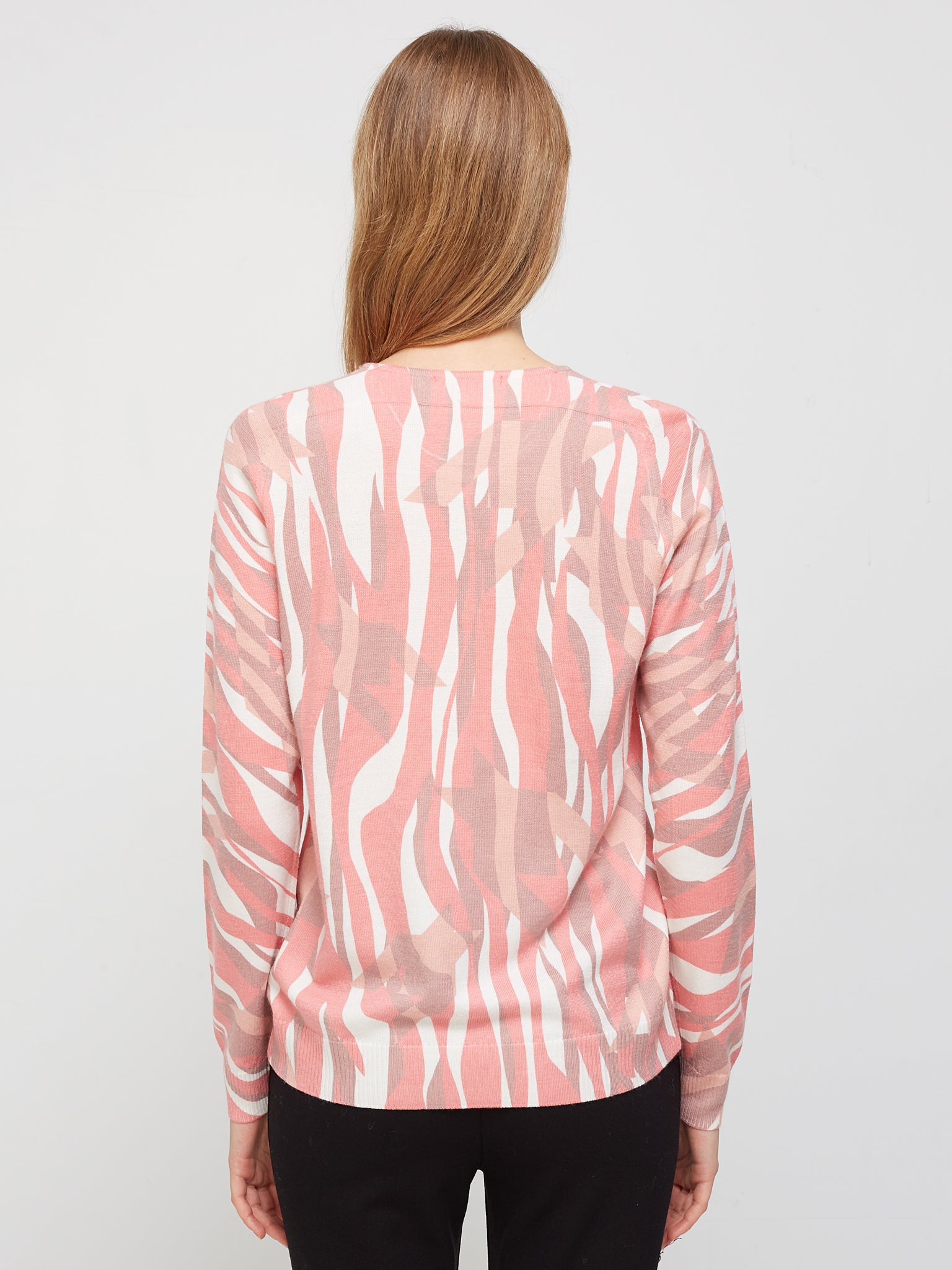 Jersey cuello redondo animal print