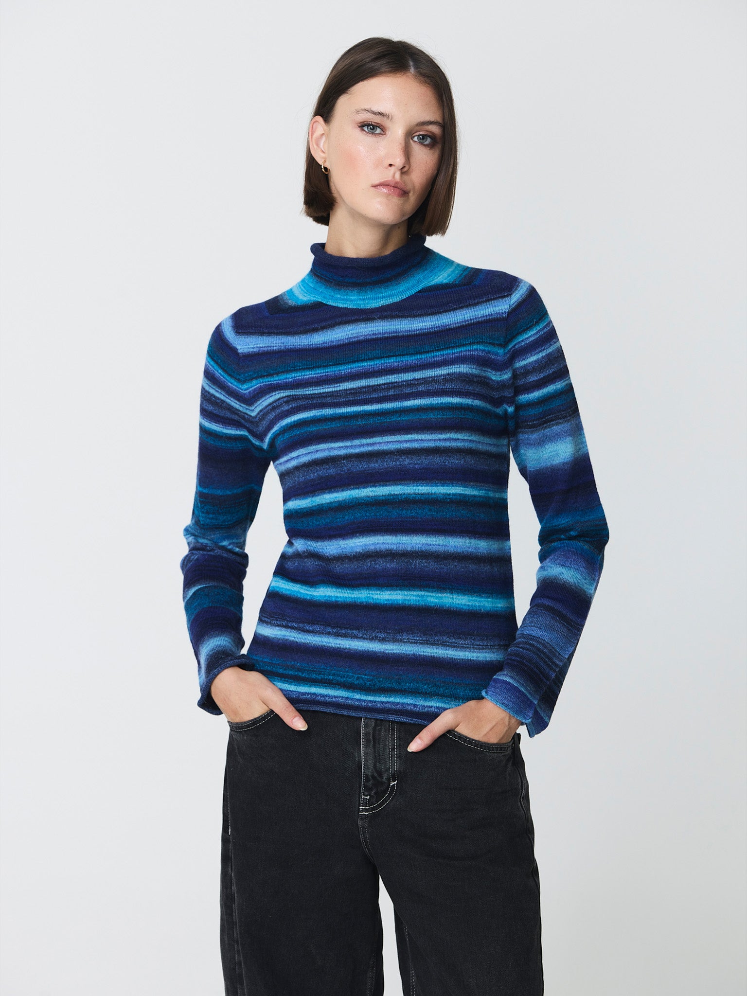 high neck sweater