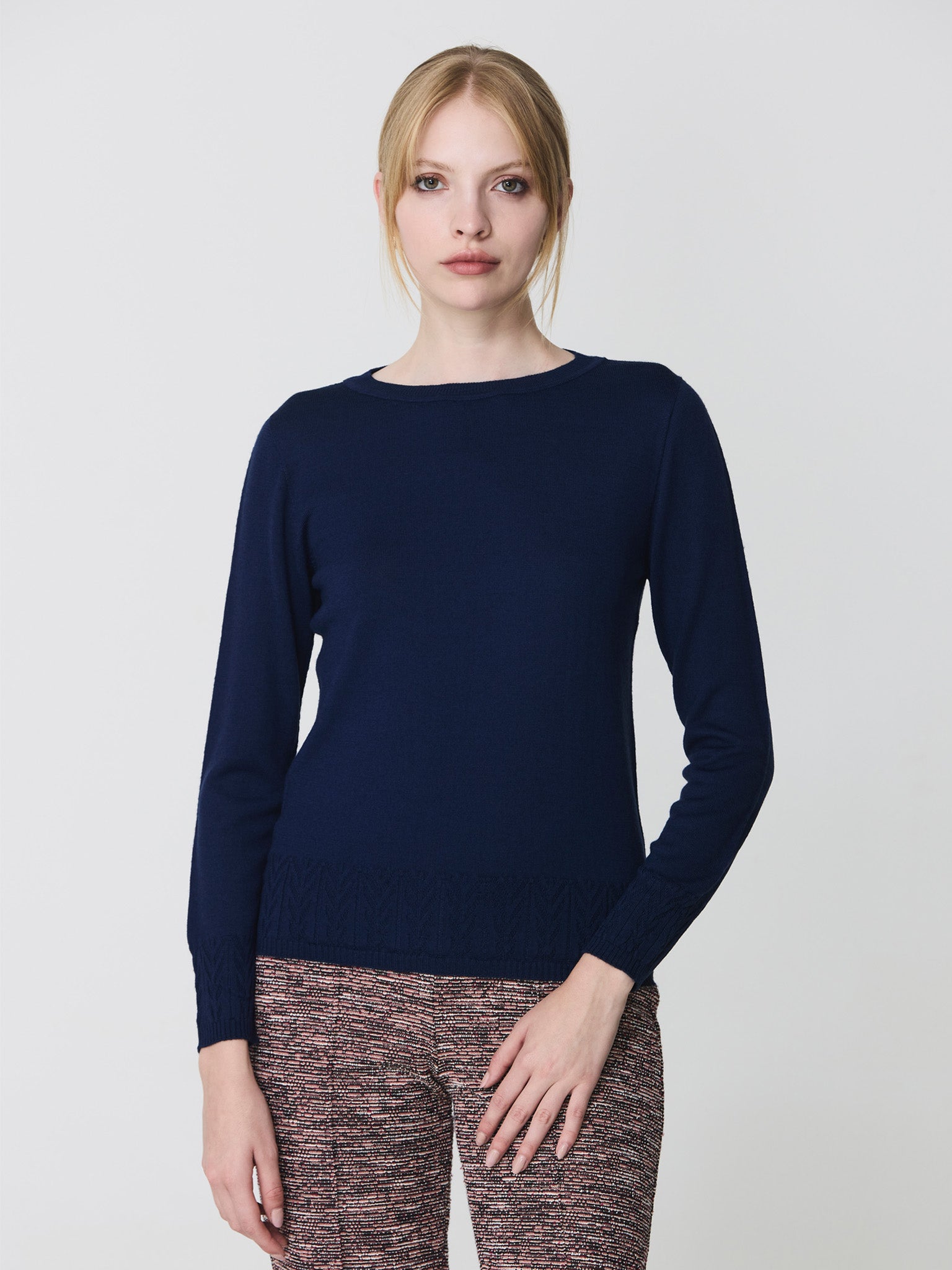 Boat neck sweater