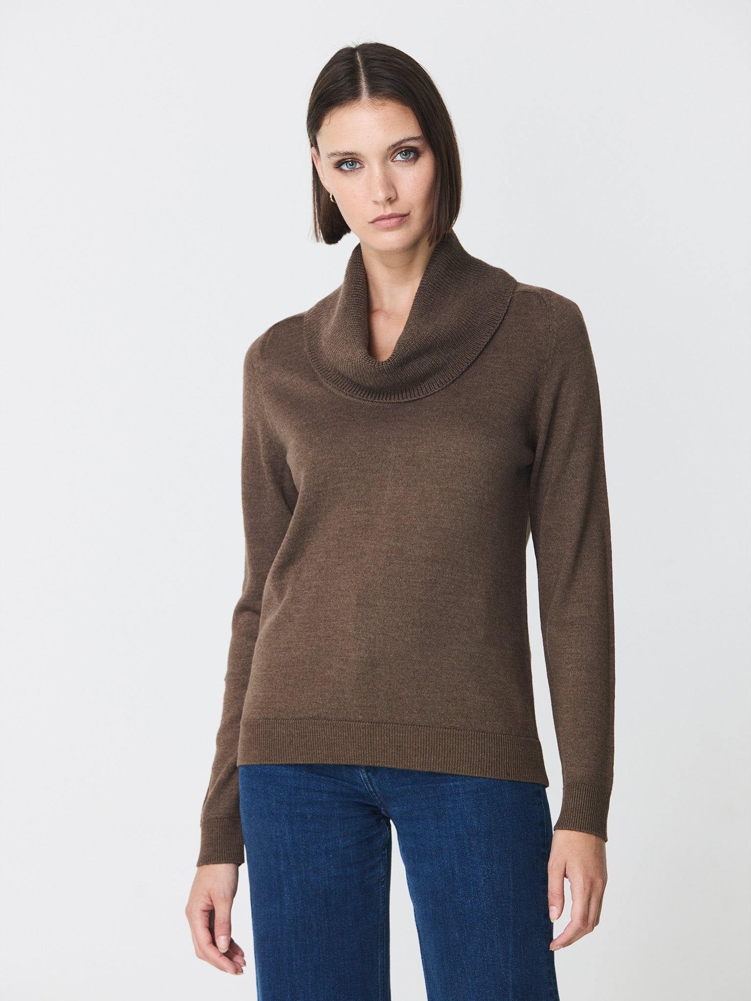 Cowl neck jumper