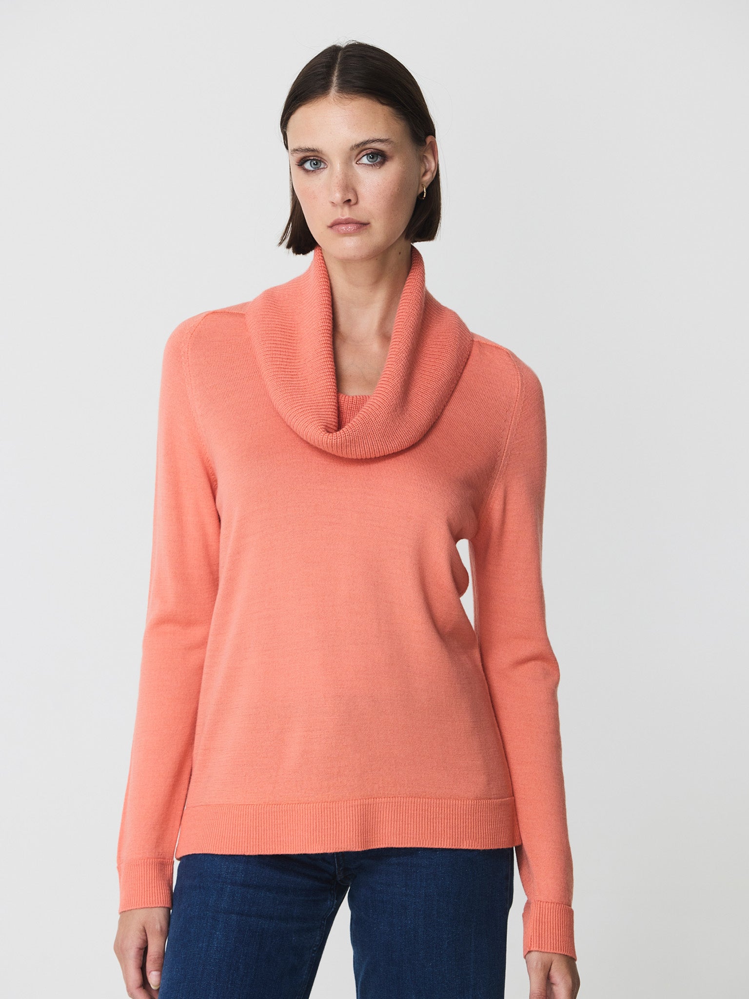 Cowl neck jumper