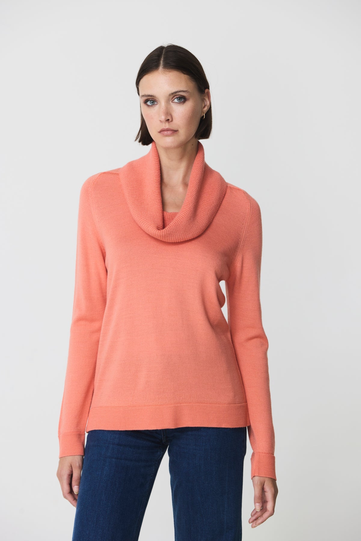 Cowl neck jumper