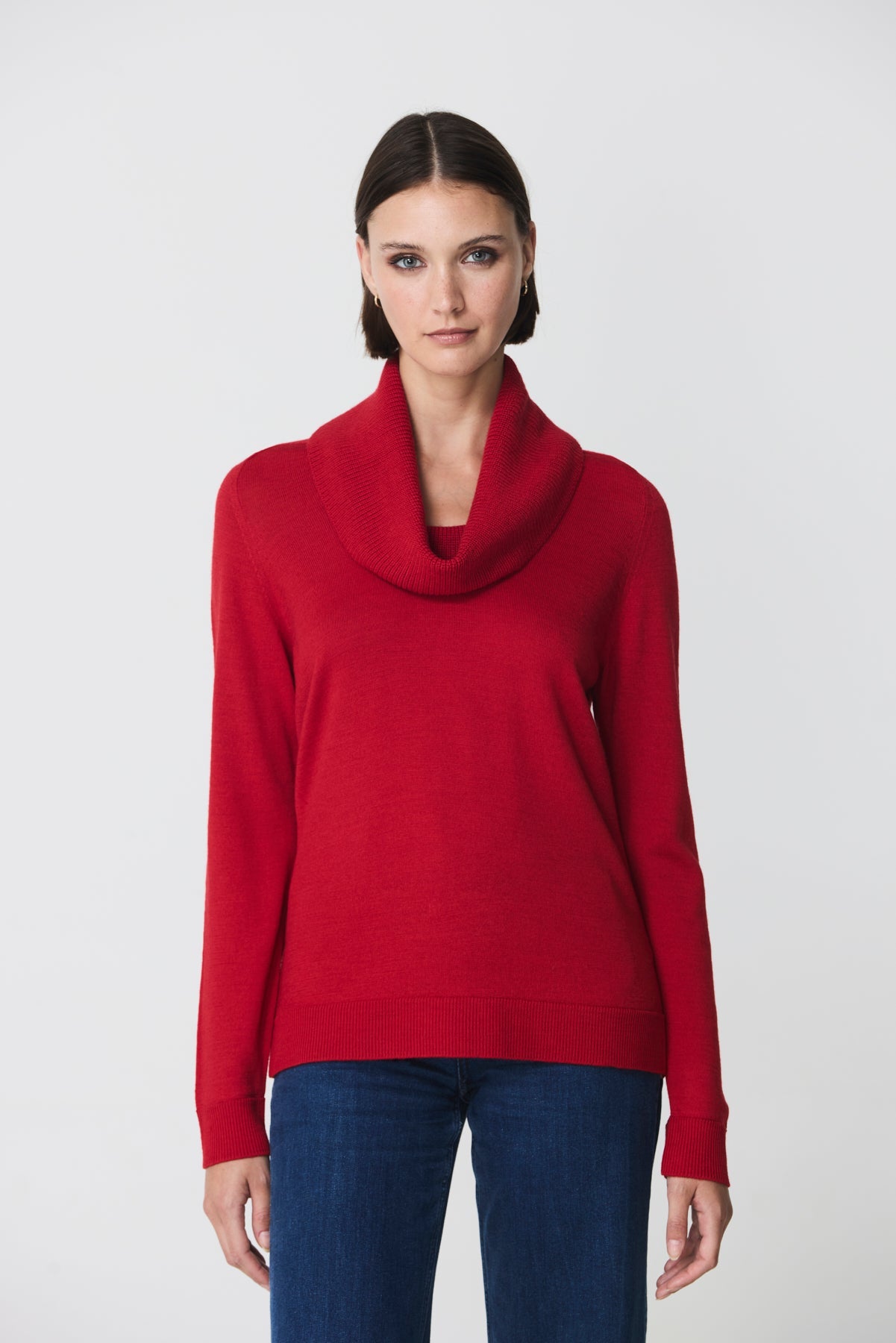 Cowl neck jumper