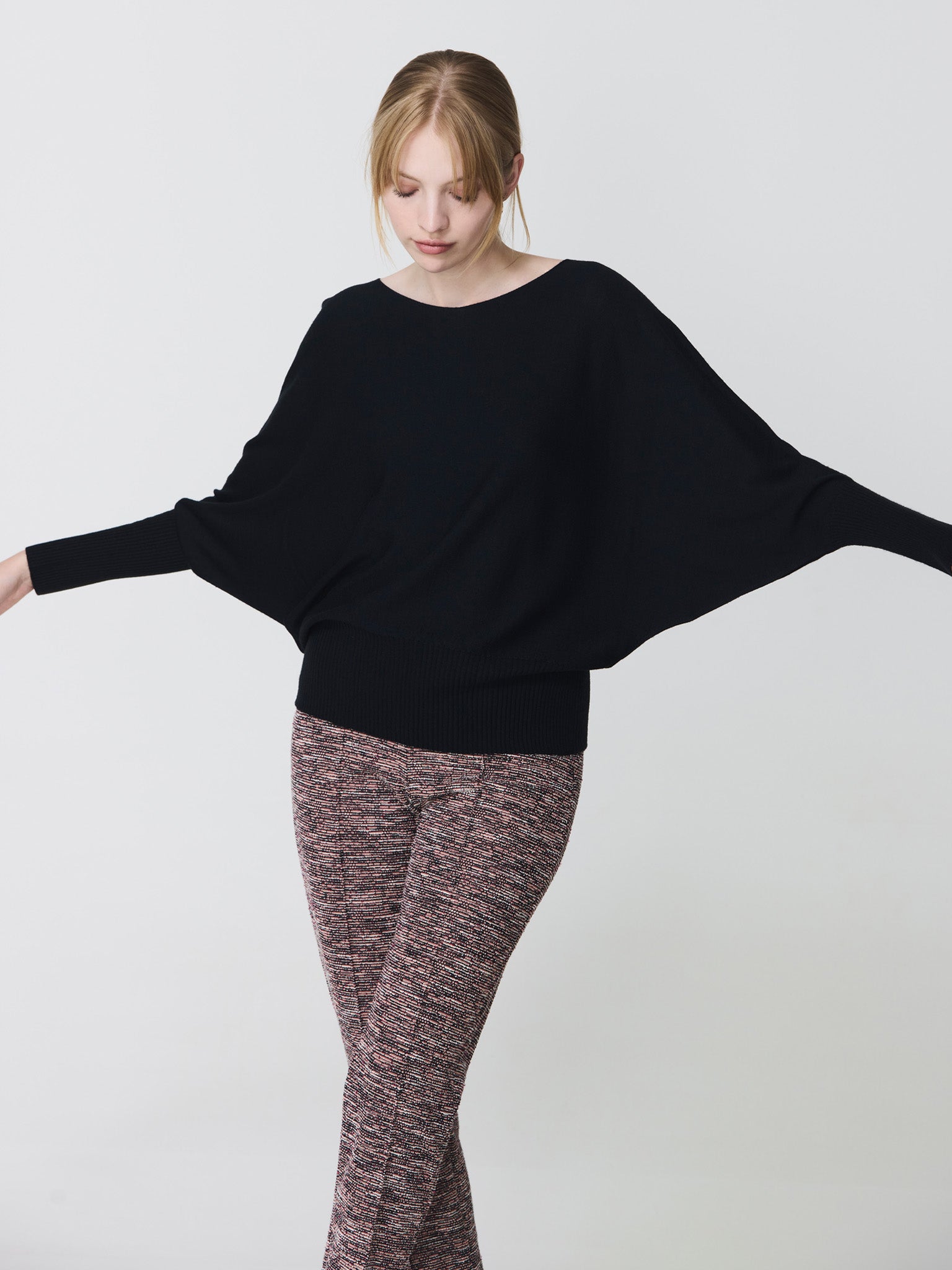 Batwing sleeve sweater