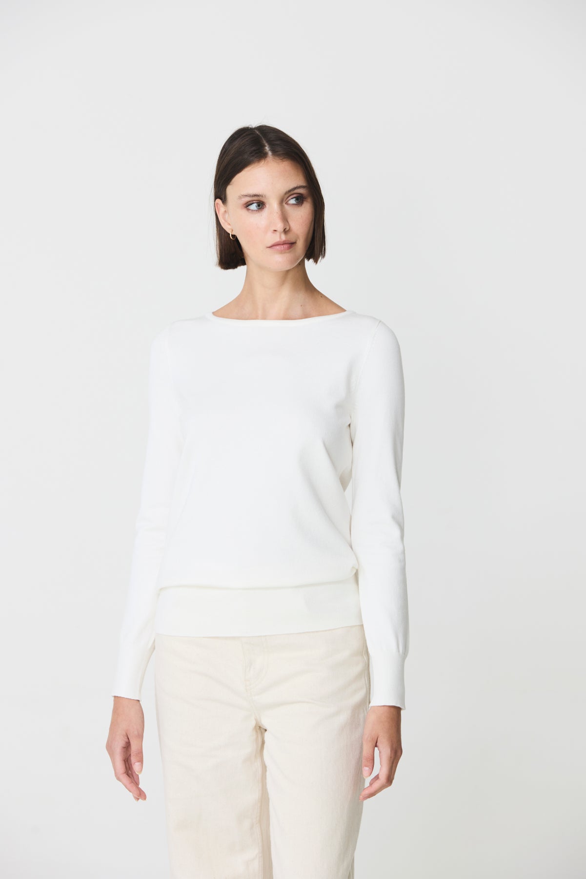 Boat neck sweater