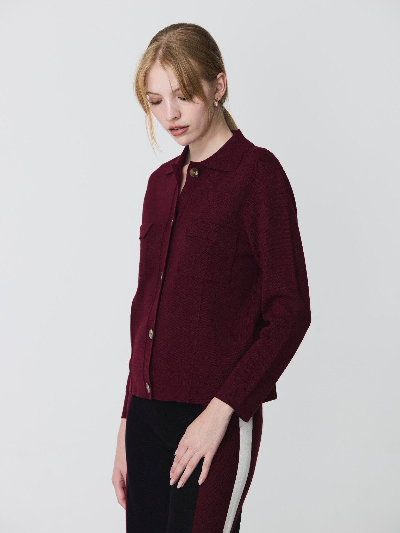 Polo collar jacket