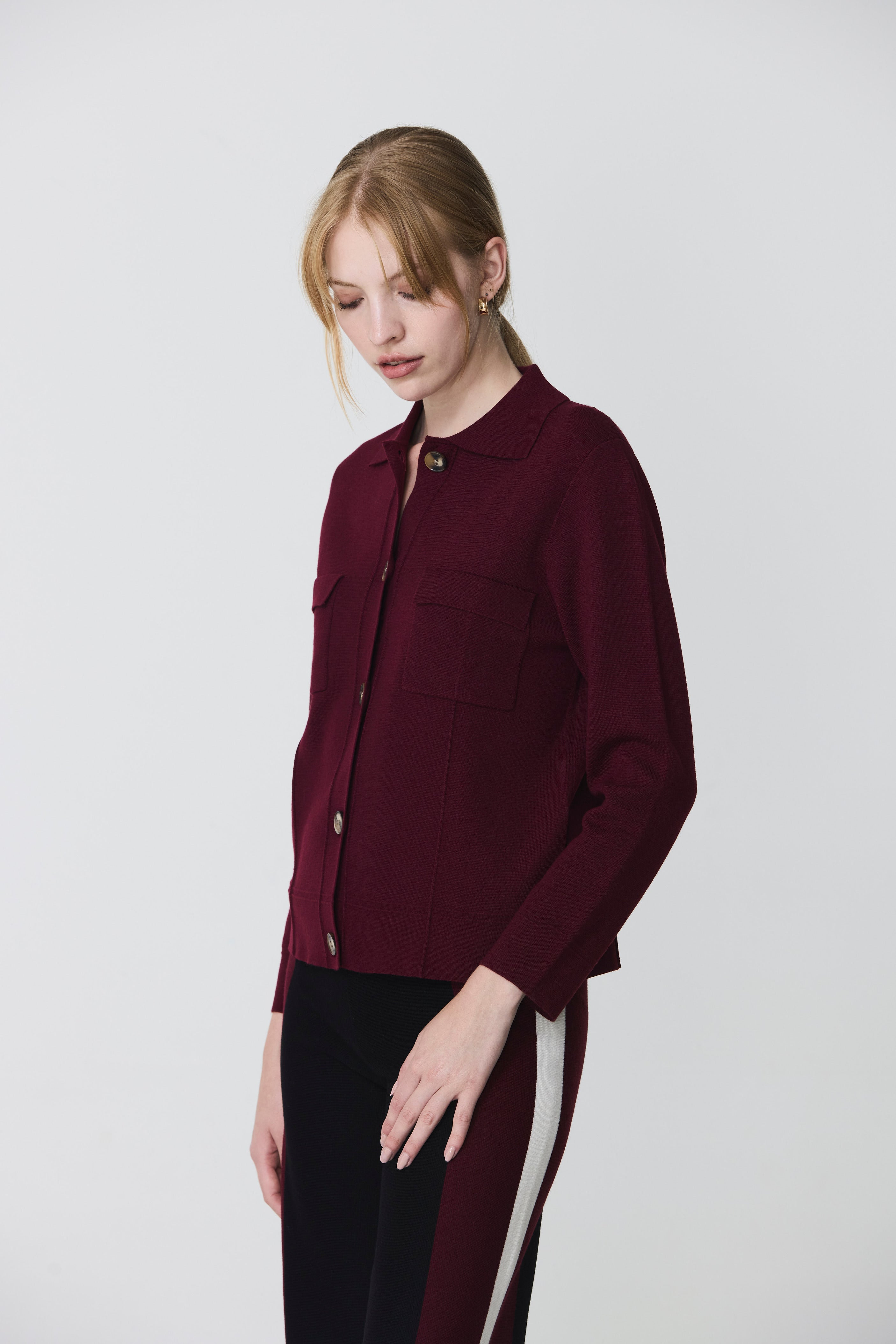 Polo collar jacket