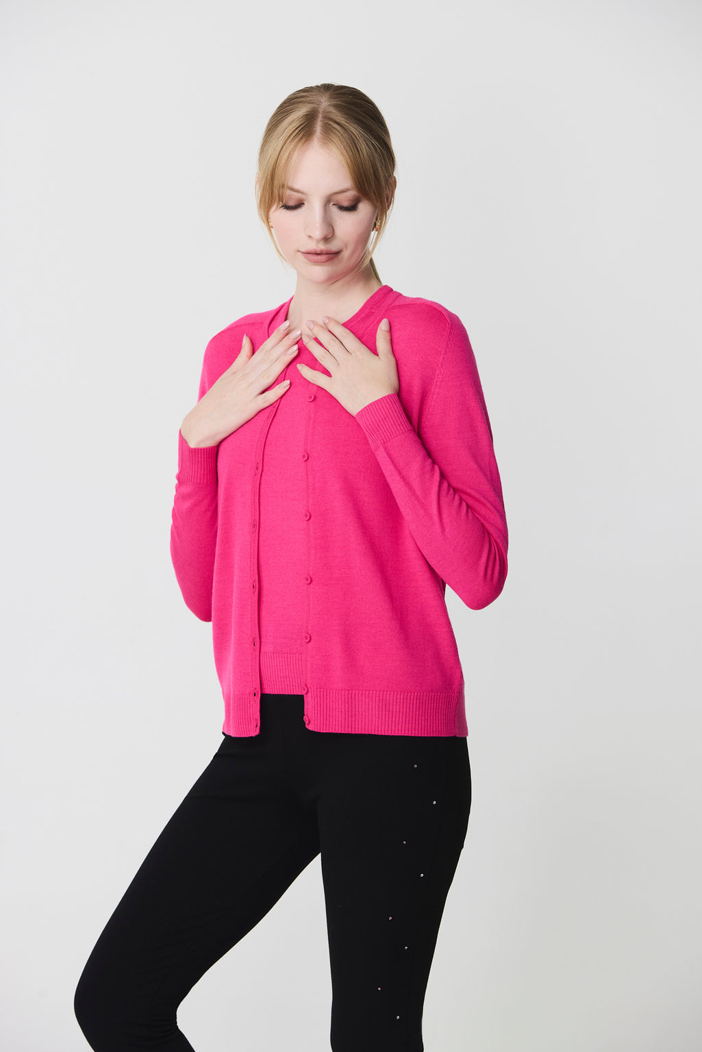 Women's round neck twinset