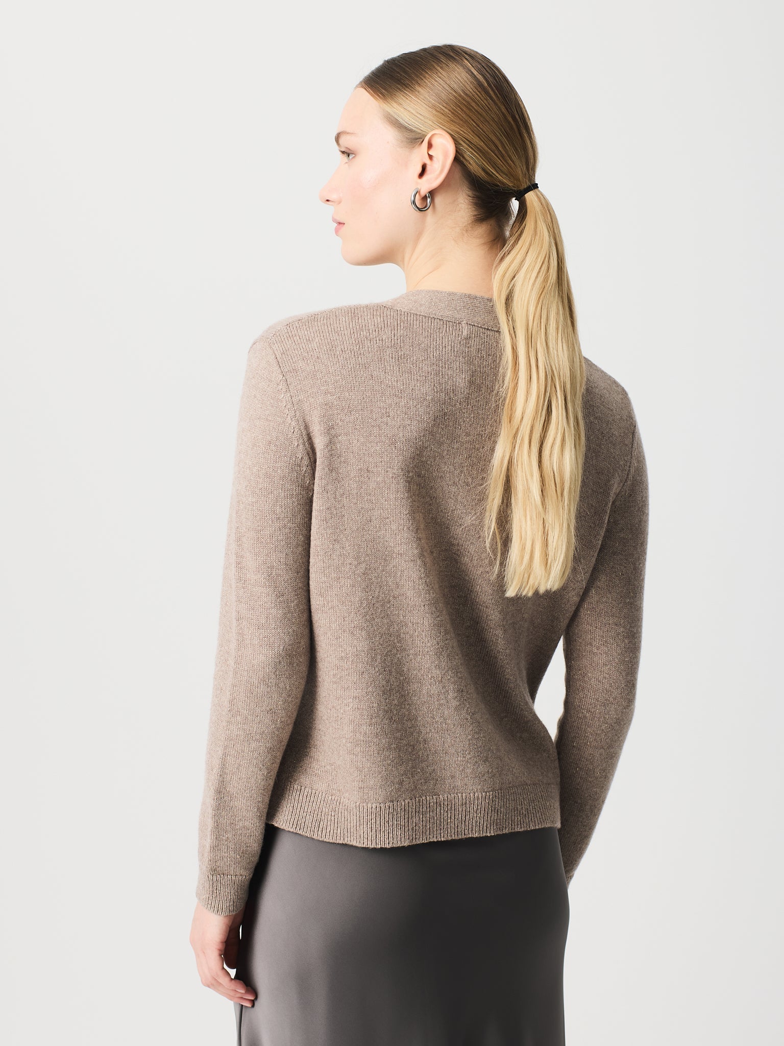 Chaqueta de punto liso y lurex