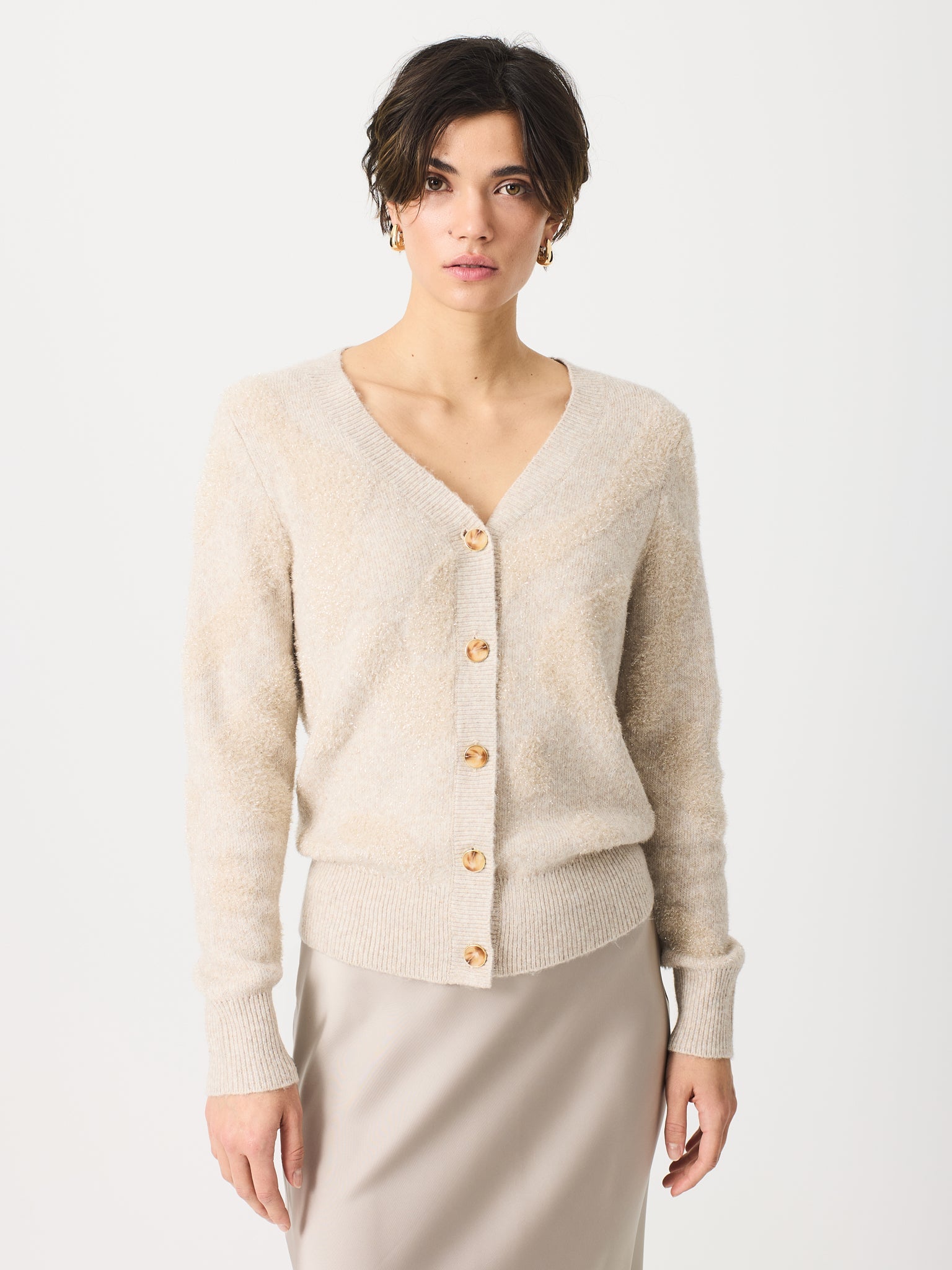 Chaqueta jacquard lurex