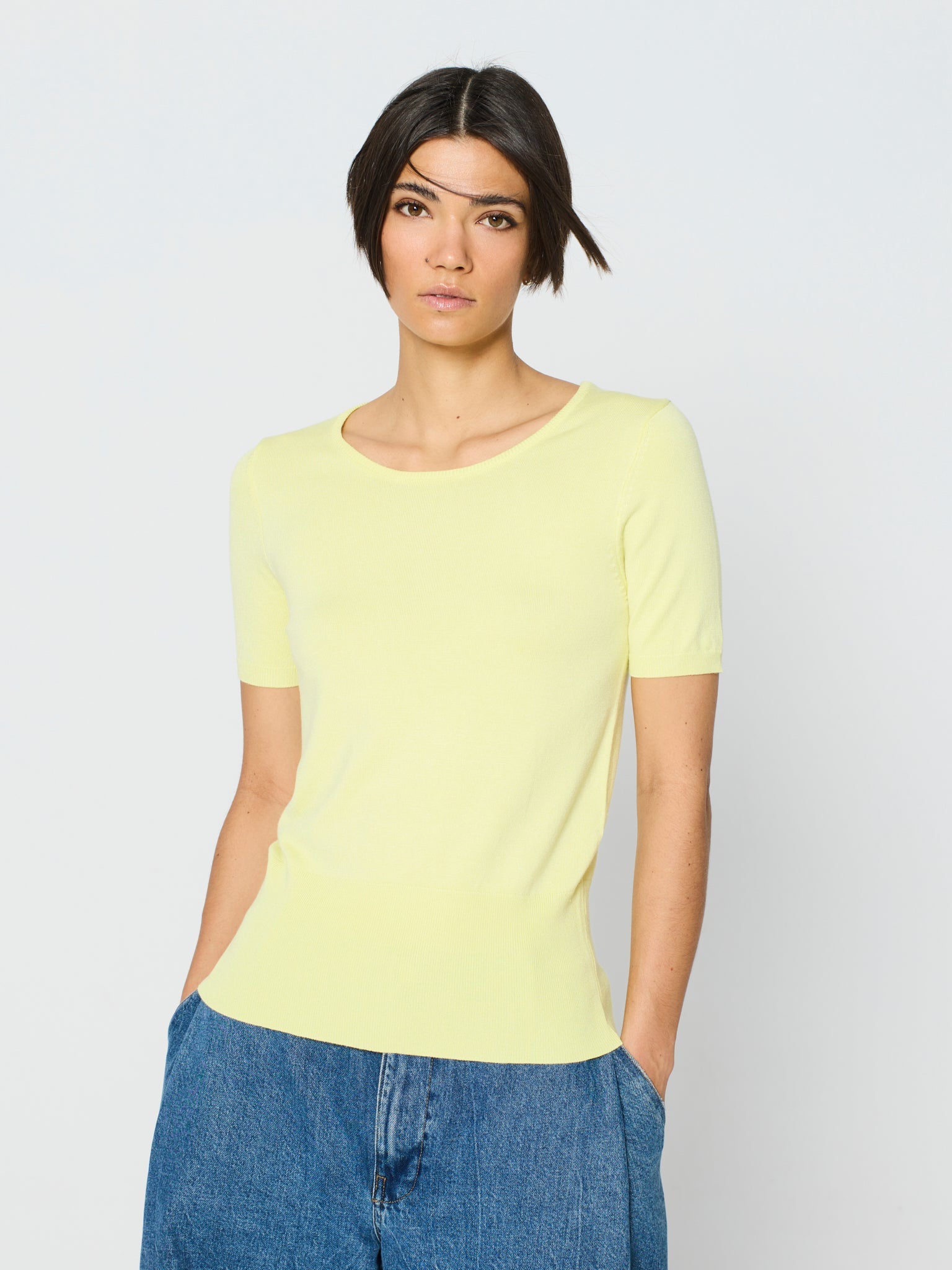 Twinset amb canalé ample als baixos