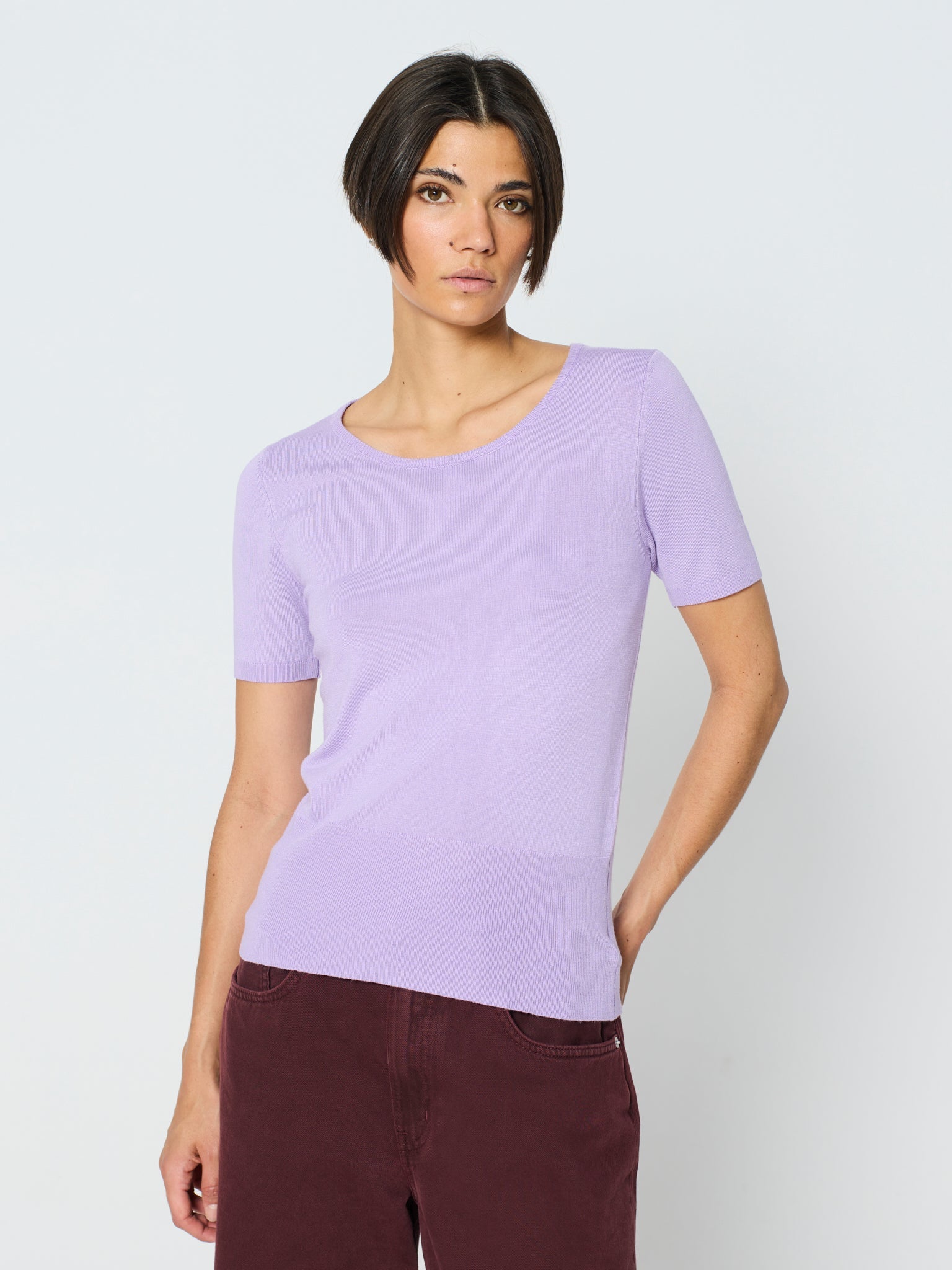 Twinset amb canalé ample als baixos
