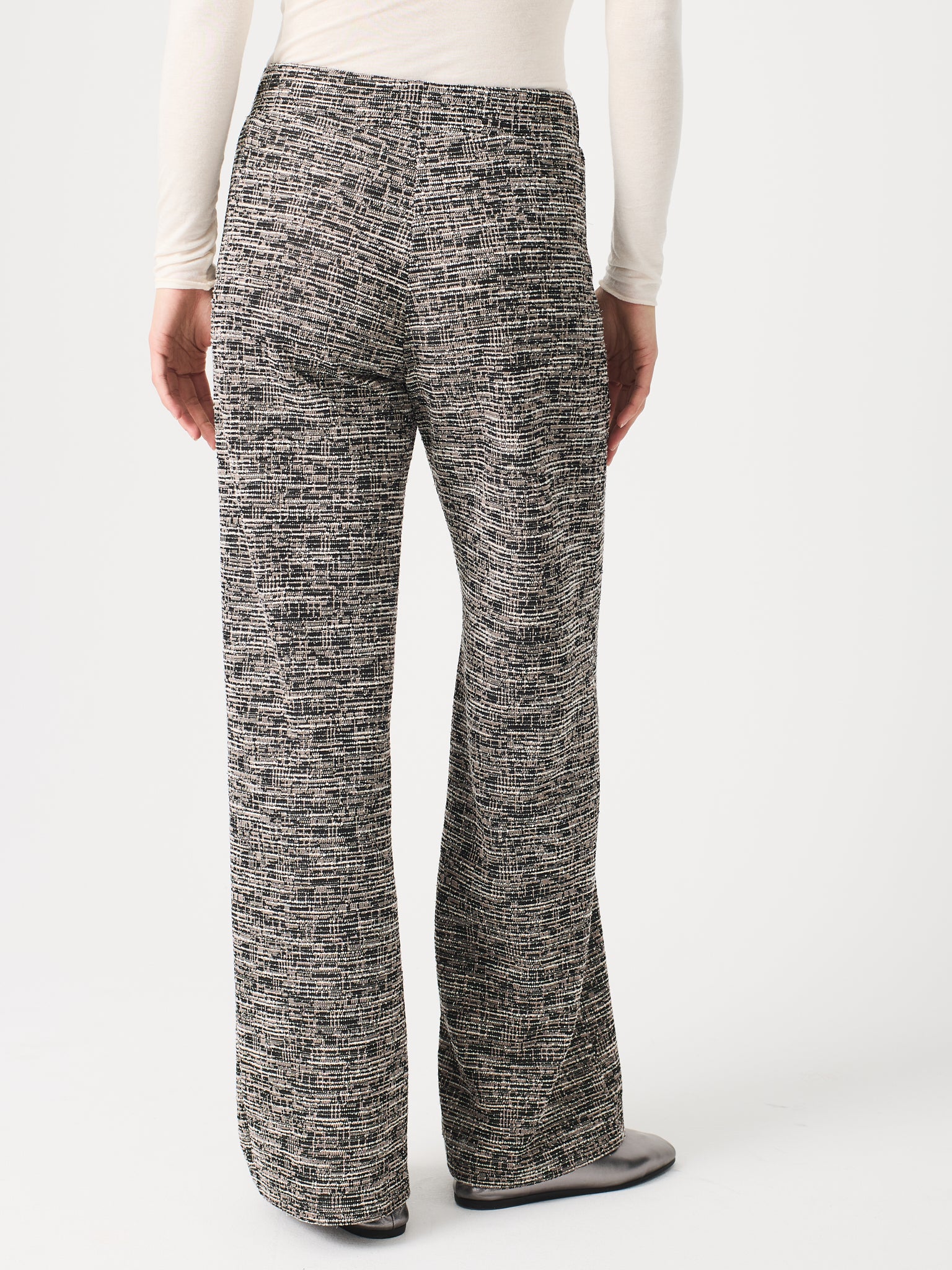 Pantalón de jacquard recto